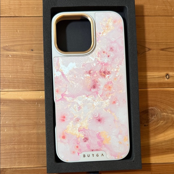 Burga Pink and Gold Marble Phone Case - Picture 2 of 8